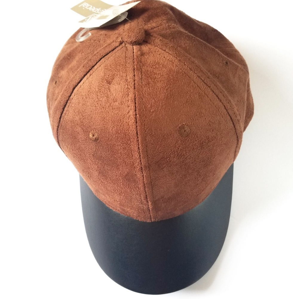Suede & Leather Like Brown Hat